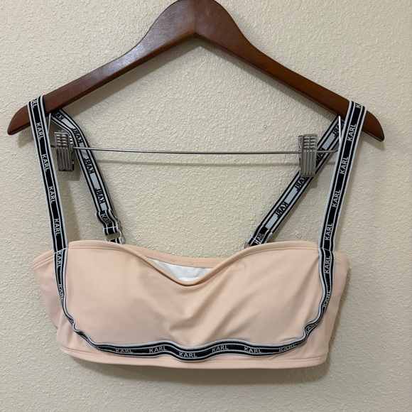 Karl Lagerfeld Other - Karl Lagerfeld Paris- EVA-LOUISE BANDEAU BIKINI TOP- Blush- Size XL